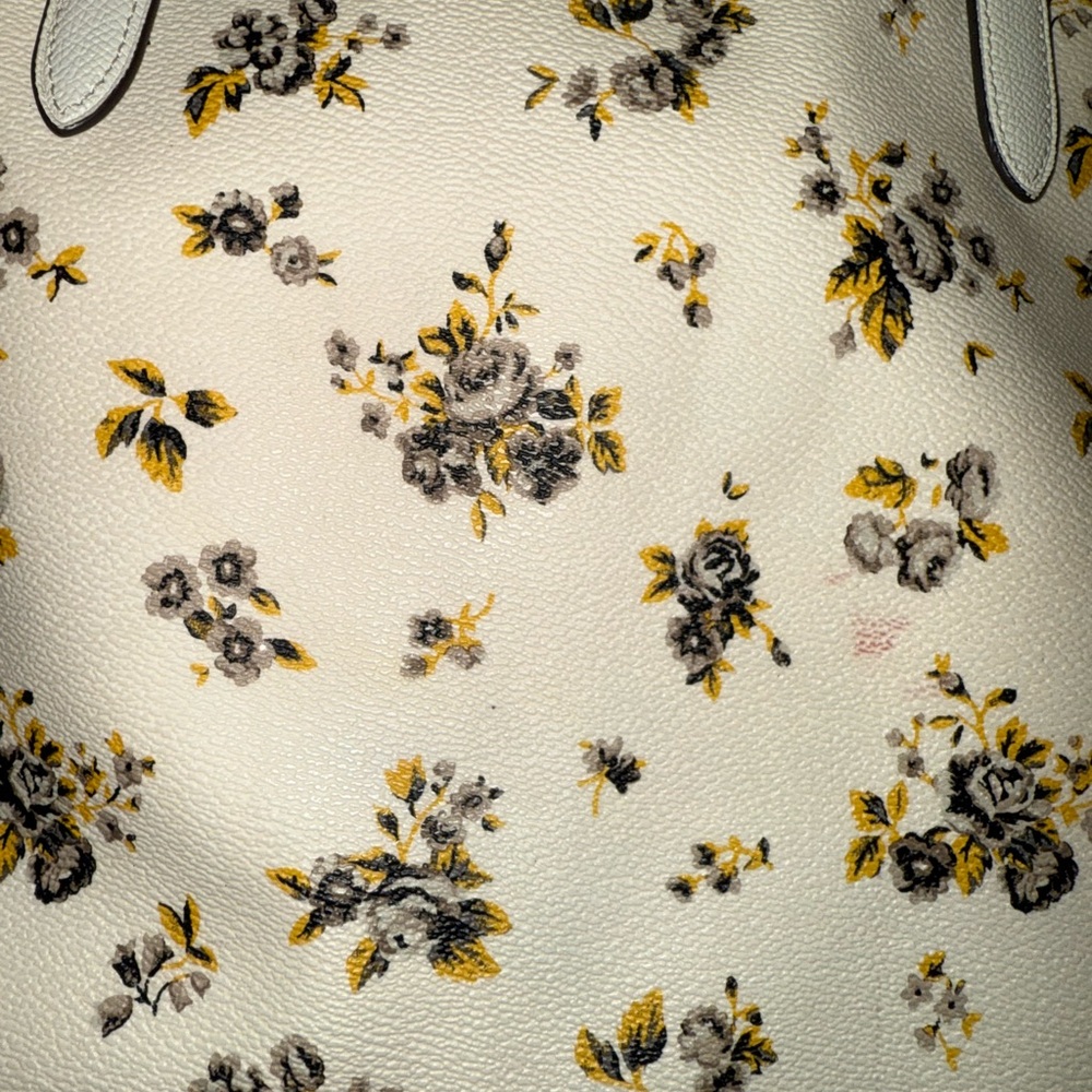 Coach Taylor Tote Yellow & Gray Floral Cream bag 💛🩶 - Picture 10 of 16